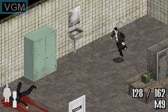 In-game screen of the game Max Payne on Nintendo GameBoy Advance