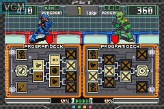 In-game screen of the game Mega Man - Battle Chip Challenge on Nintendo GameBoy Advance