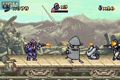 In-game screen of the game CT Special Forces 3 - BioTerror on Nintendo GameBoy Advance