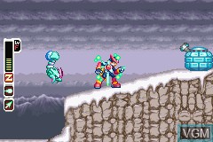 In-game screen of the game RockMan Zero 3 on Nintendo GameBoy Advance
