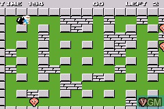 In-game screen of the game Classic NES Series - Bomberman on Nintendo GameBoy Advance