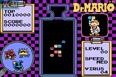In-game screen of the game Classic NES Series - Dr. Mario on Nintendo GameBoy Advance