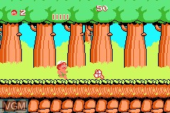 In-game screen of the game Famicom Mini - Takahashi Meijin no Bouken Jima on Nintendo GameBoy Advance