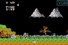 In-game screen of the game Famicom Mini - Makai-Mura on Nintendo GameBoy Advance