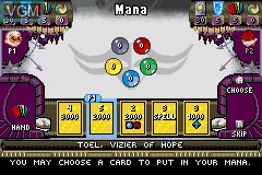 In-game screen of the game Duel Masters - Sempai Legends on Nintendo GameBoy Advance