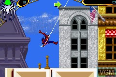 In-game screen of the game Spider-Man 2 on Nintendo GameBoy Advance