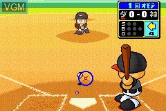 In-game screen of the game Power Pro Kun Pocket 1+2 on Nintendo GameBoy Advance