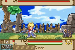 In-game screen of the game Summon Night - Craft Sword Monogatari 2 on Nintendo GameBoy Advance
