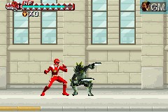 In-game screen of the game Power Rangers - Dino Thunder on Nintendo GameBoy Advance