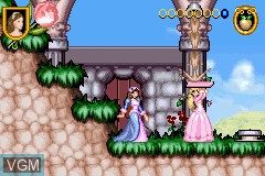 In-game screen of the game Barbie as the Princess and the Pauper on Nintendo GameBoy Advance