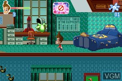 In-game screen of the game Adventures of Jimmy Neutron Boy Genius, The - Attack of the Twonkies on Nintendo GameBoy Advance
