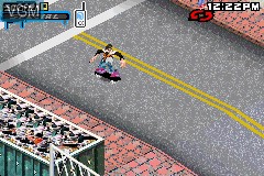 In-game screen of the game Tony Hawk's Underground 2 on Nintendo GameBoy Advance