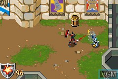 In-game screen of the game LEGO Knights' Kingdom on Nintendo GameBoy Advance