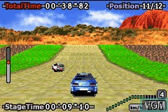 In-game screen of the game GT Advance 2 - Rally Racing on Nintendo GameBoy Advance