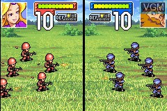 In-game screen of the game Advance Wars on Nintendo GameBoy Advance