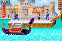 In-game screen of the game Adventure of Tokyo Disney Sea on Nintendo GameBoy Advance