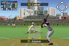 In-game screen of the game All-Star Baseball 2003 on Nintendo GameBoy Advance