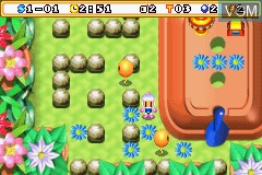 In-game screen of the game Bomberman Max 2 - Blue Advance on Nintendo GameBoy Advance