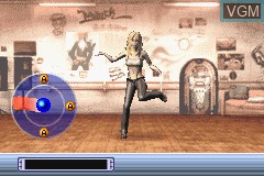 In-game screen of the game Britney's Dance Beat on Nintendo GameBoy Advance