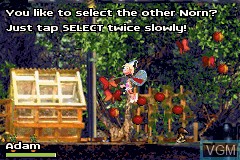 In-game screen of the game Creatures on Nintendo GameBoy Advance
