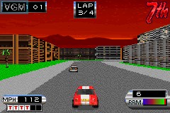 In-game screen of the game Cruis'n Velocity on Nintendo GameBoy Advance