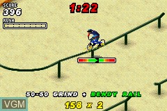 In-game screen of the game Dave Mirra Freestyle BMX 2 on Nintendo GameBoy Advance