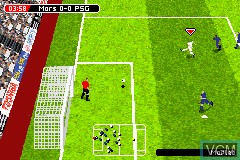 In-game screen of the game FIFA Soccer 2005 on Nintendo GameBoy Advance
