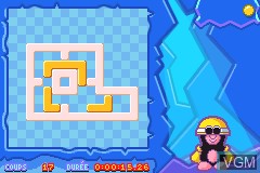 In-game screen of the game Denki Blocks! on Nintendo GameBoy Advance