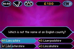 In-game screen of the game Who Wants to be a Millionaire? 2nd Edition on Nintendo GameBoy Advance