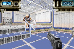 In-game screen of the game Duke Nukem Advance on Nintendo GameBoy Advance
