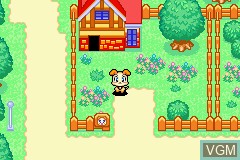 In-game screen of the game PukuPuku Tennen Kairanban - Koi no Cupid Daisakusen on Nintendo GameBoy Advance