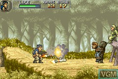 In-game screen of the game Metal Slug Advance on Nintendo GameBoy Advance