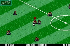 In-game screen of the game European Super League on Nintendo GameBoy Advance