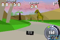 In-game screen of the game Hot Wheels - Stunt Track Challenge on Nintendo GameBoy Advance