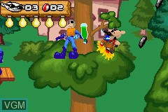 In-game screen of the game Codename - Kids Next Door - Operation S.O.D.A. on Nintendo GameBoy Advance