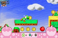 In-game screen of the game Yoshi no Banyuu Inryoku on Nintendo GameBoy Advance