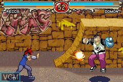 In-game screen of the game Recca no Honoo - Flame of Recca on Nintendo GameBoy Advance