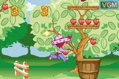 In-game screen of the game Strawberry Shortcake - Summertime Adventure on Nintendo GameBoy Advance