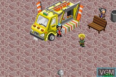 In-game screen of the game GetBackers Dakkanya - Jigoku no Scaramouche on Nintendo GameBoy Advance