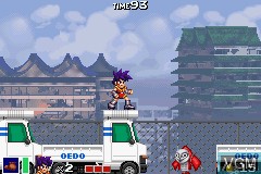 In-game screen of the game Goemon - New Age Shutsudou! on Nintendo GameBoy Advance