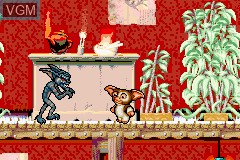 In-game screen of the game Gremlins - Stripe vs Gizmo on Nintendo GameBoy Advance
