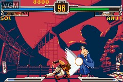 In-game screen of the game Guilty Gear X Advance Edition on Nintendo GameBoy Advance