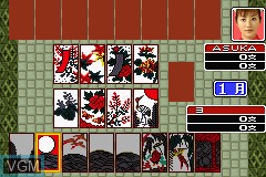 In-game screen of the game Hanafuda Trump Mahjong - Depachika Wayounaka on Nintendo GameBoy Advance