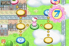 In-game screen of the game Hello Kitty Collection - Miracle Fashion Maker on Nintendo GameBoy Advance