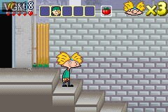 In-game screen of the game Hey Arnold! The Movie on Nintendo GameBoy Advance