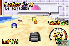 In-game screen of the game Hot Wheels - Burnin' Rubber on Nintendo GameBoy Advance