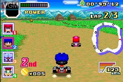 In-game screen of the game Konami Krazy Racers on Nintendo GameBoy Advance