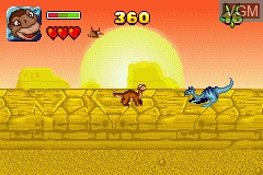 In-game screen of the game Land Before Time, The on Nintendo GameBoy Advance