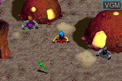 In-game screen of the game Bionicle on Nintendo GameBoy Advance