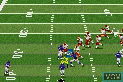 In-game screen of the game Madden NFL 2002 on Nintendo GameBoy Advance